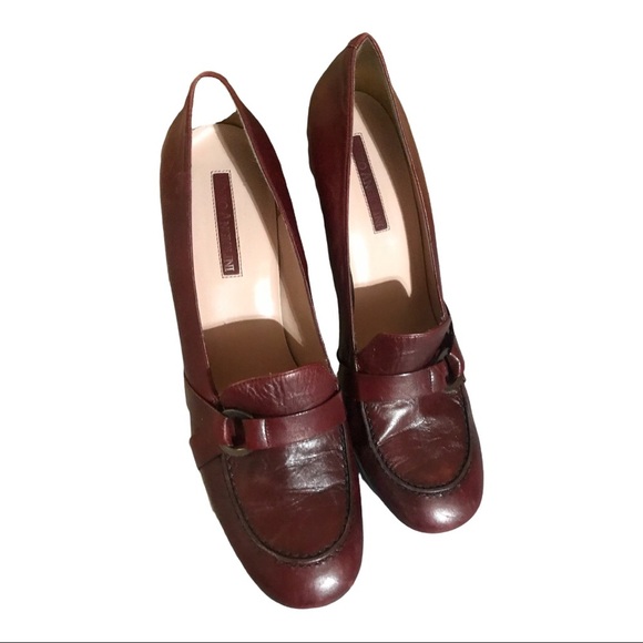 Enzo‎ angiolini dark red supremely comfortable classic loafer pump heels size 10 - Picture 8 of 9